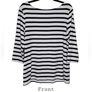 Denver Hayes • Nautical Striped 3/4 Sleeve Tee • Soft & Stretchy •EUC• Size 2XL